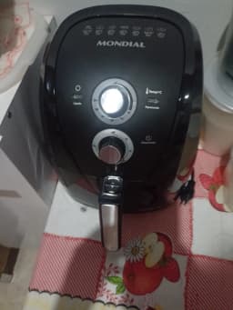 Air fryer em uso